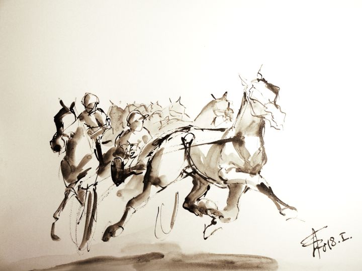 Etude trot 18-39 Drawing, 19.7x25.6 in