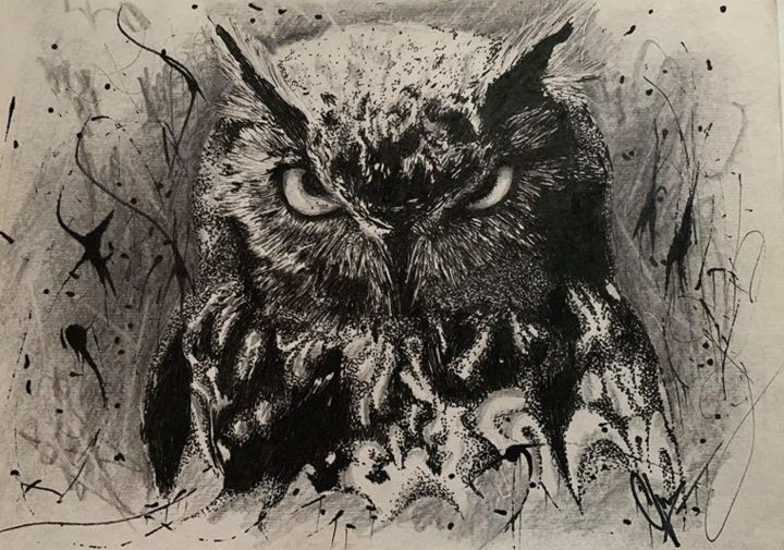 Drawing titled "48424465-2238025163…" by Devid Gruzdev, Original Artwork, Ballpoint pen