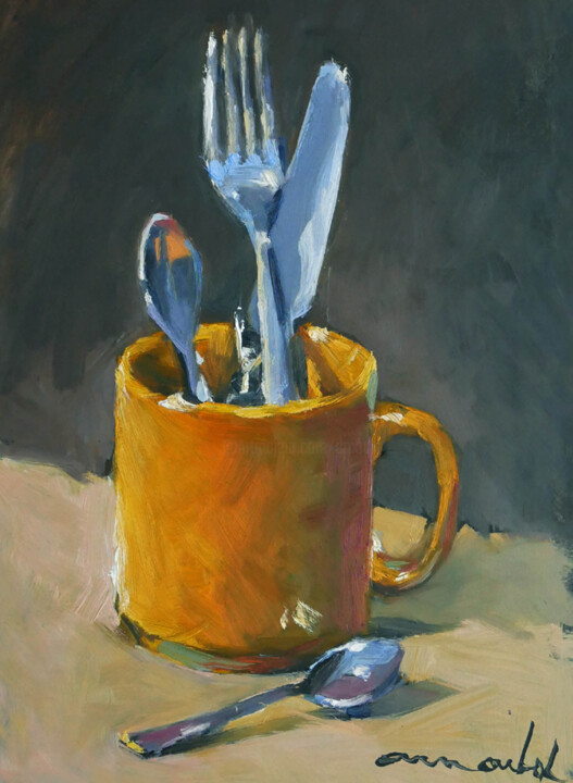 Peinture intitulée "Nature morte d'un D…" par Christian Arnould, Œuvre d'art originale, Huile