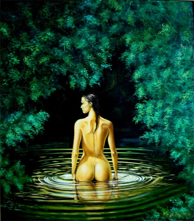 Somewhere on Halfway. Где-то там, на полпути 绘画, 39.4x35.4 in