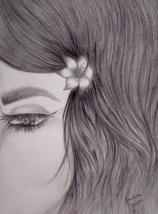 Disegno intitolato "Good things take ti…" da Emira, Opera d'arte originale, Matita