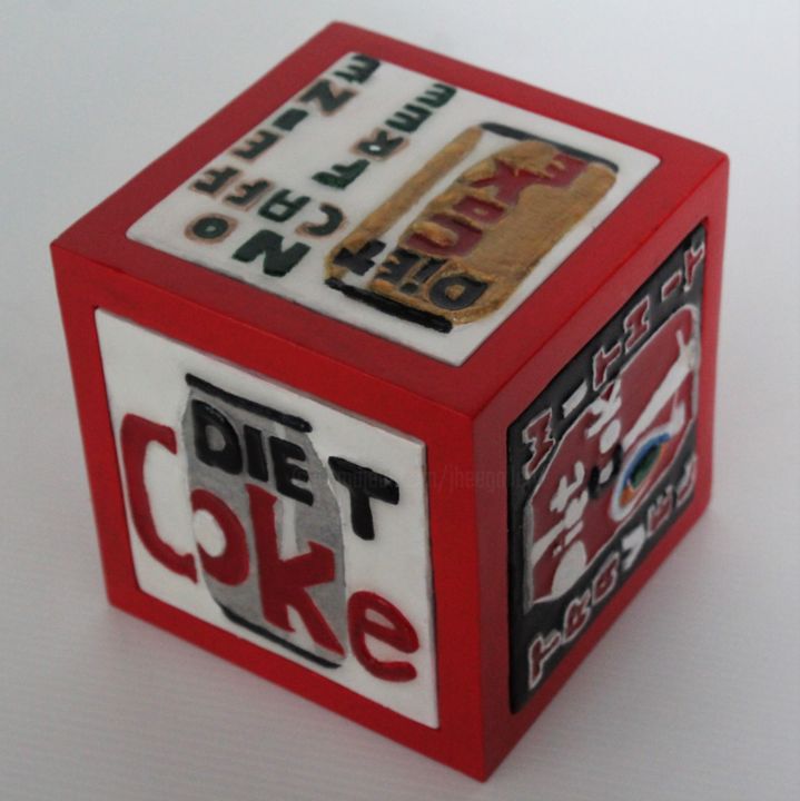 手工艺品 标题为“CubeCoke Red” 由Jenny Hee, 原创艺术品, 家居装饰