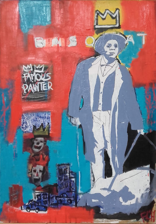 Basquiat 3 绘画, 27.6x19.7 in