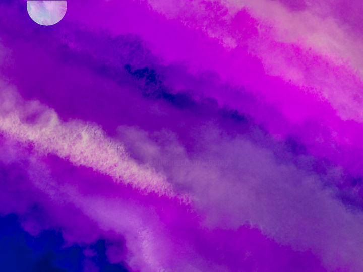 Digital Arts titled "Moonrise" by Keep Magic, Original Artwork, Digital Painting