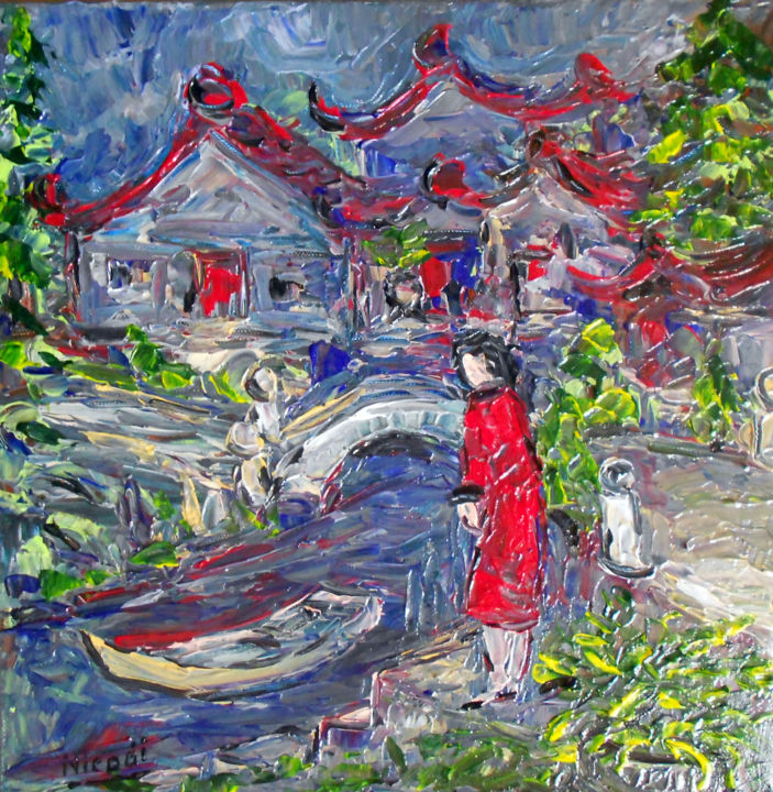 Peinture intitulée "MADEMOISELLE LI..." par Nicodi, Œuvre d'art originale, Acrylique
