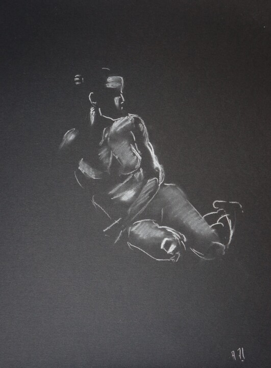 Peinture intitulée "nu 8" par Alain Fortier, Œuvre d'art originale, Pastel