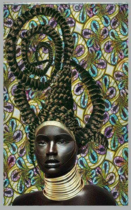 TOTEM black hair 数字艺术, 19.7x11.8 in