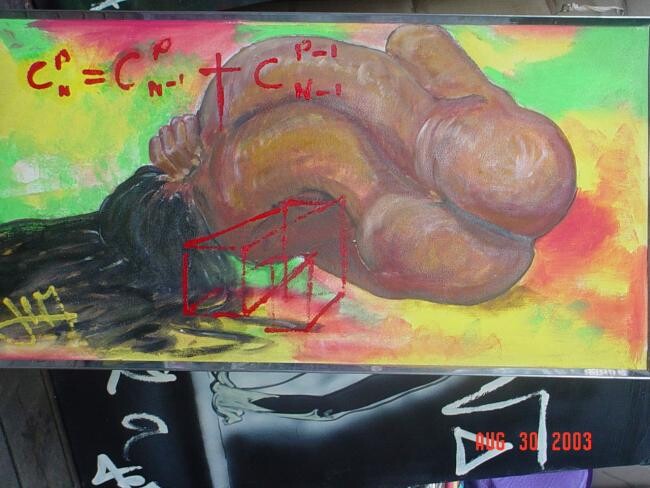Painting titled "Triangle de pascal" by Lem, Original Artwork