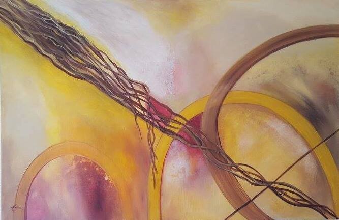 Painting titled "Africa" by Giuseppina Vella (Les couleurs de Joséphine), Original Artwork, Acrylic