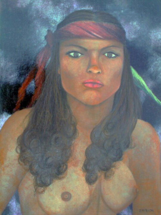 "Santa Fe New Mexico" başlıklı Tablo Alberto Thirion tarafından, Orijinal sanat, Petrol