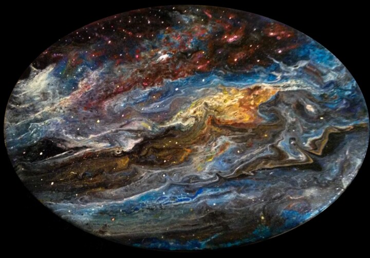Painting titled "Sagittarius Nebula" by Antonio Bagia, Original Artwork, Acrylic