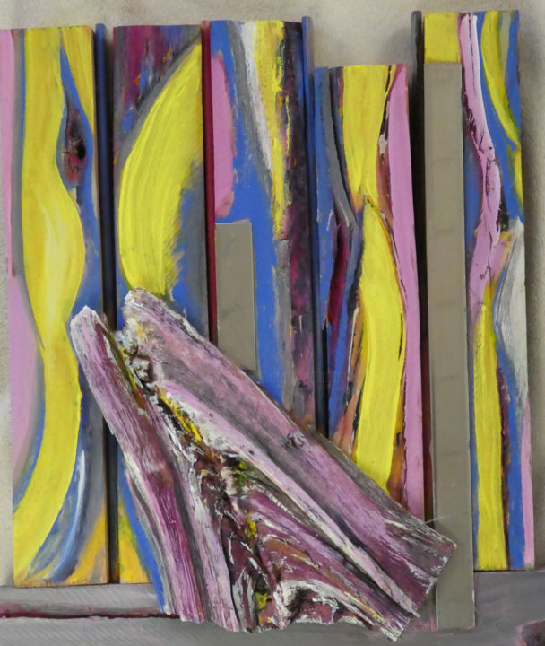 Handwerk mit dem Titel ""Phantasie in pink"" von Urs, Original-Kunstwerk