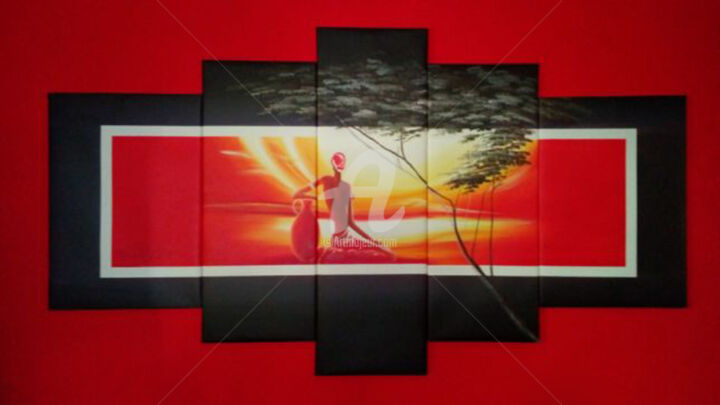 5 Telas_savana africana_2.00m x 1.10m 绘画, 43.3x78.7 in