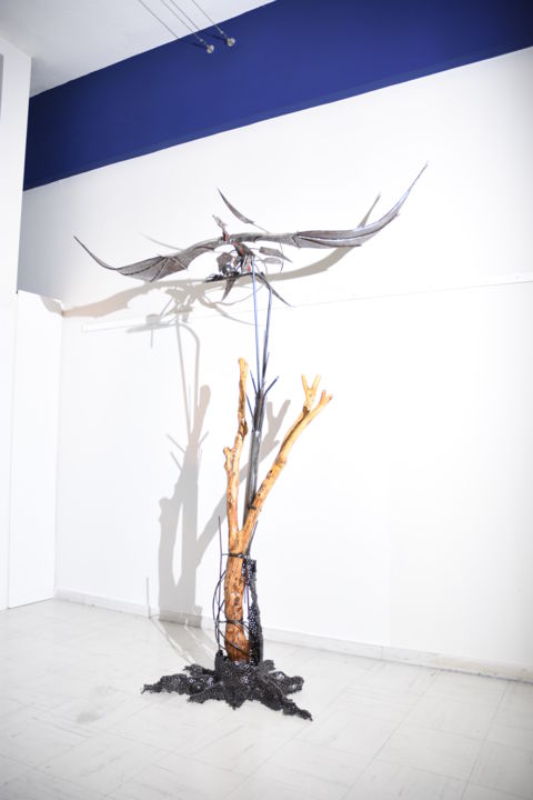 Sculpture titled "Dragonborn" by Arc N Scu, Original Artwork, Metals