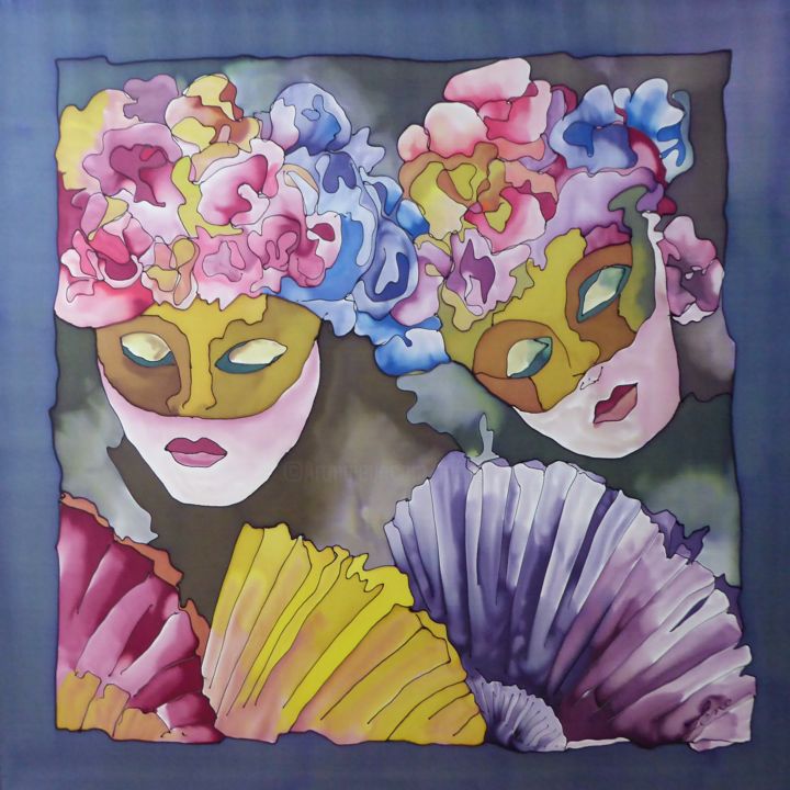 flower-girls Tablo, 33,9x33,9 in