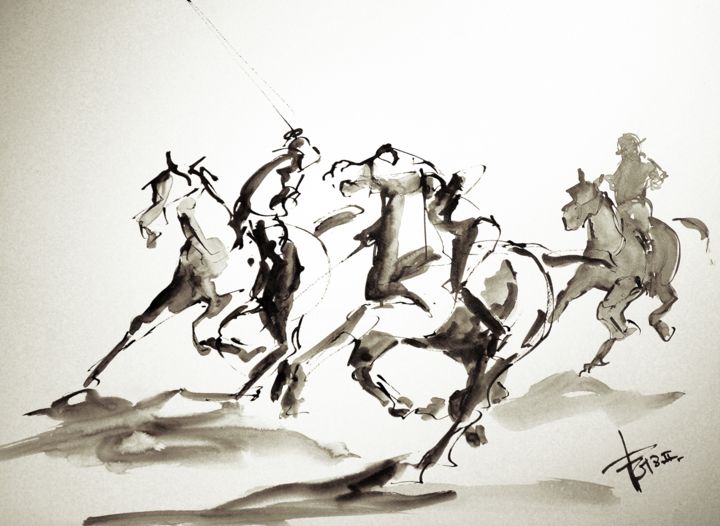 Etude polo 18-52 Drawing, 19.7x25.6 in