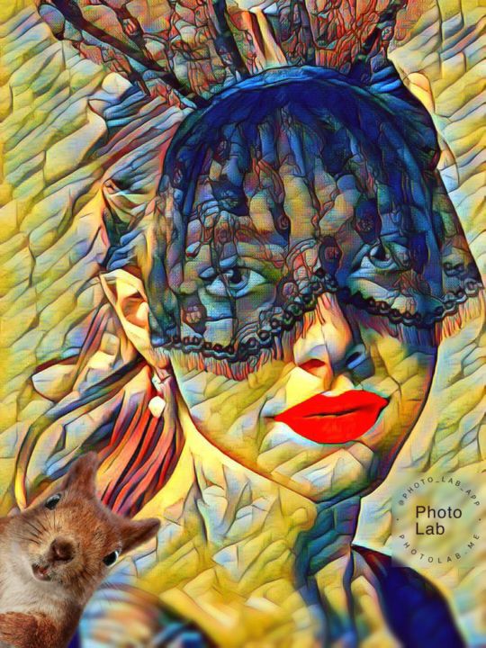 Цифровое искусство под названием "Portrait original" - Florence Castelli Flofloyd, Подлинное произведение искусства