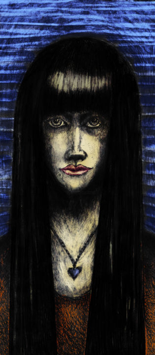 数字艺术 标题为“black magic woman” 由Jan Chmielowiec, 原创艺术品, 照片蒙太奇