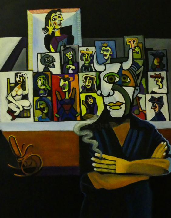 Pablo et Dora: les sadomasochistes 绘画, 36.6x28.7 in