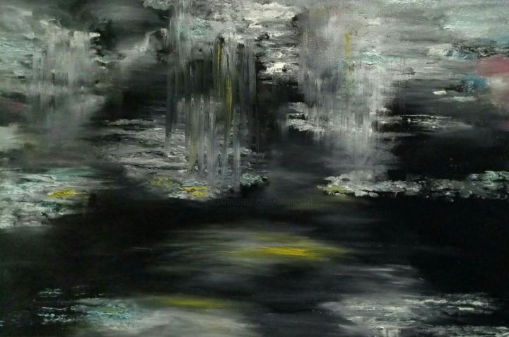 Painting titled "About last night" by Atignas Art, Original Artwork, Oil