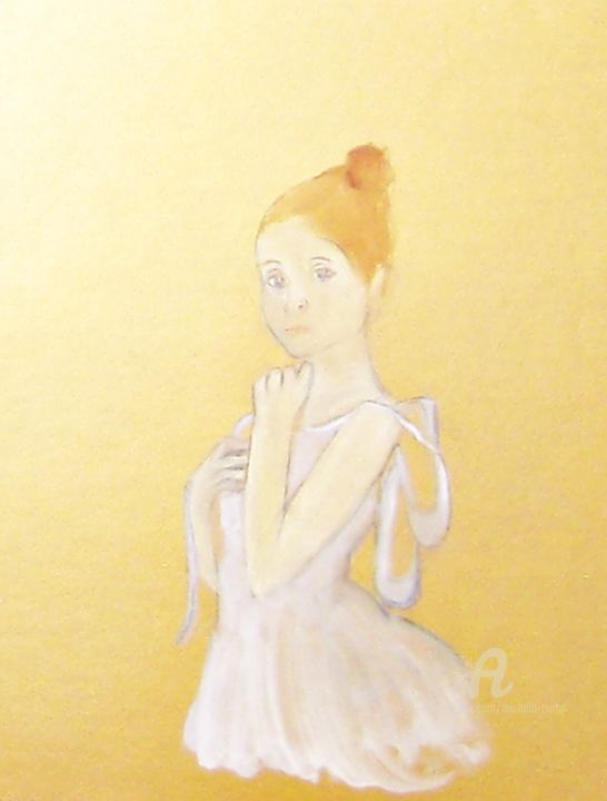 Painting titled "Ouverture" by Michela Curtis, Original Artwork, Oil Mounted on Other rigid panel