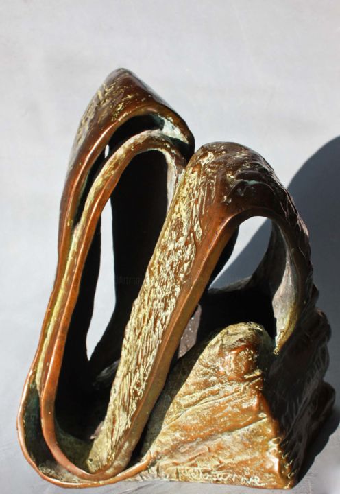 Sculptuur getiteld "repos-7.jpg" door Maria Elena Thiery, Origineel Kunstwerk, Metalen