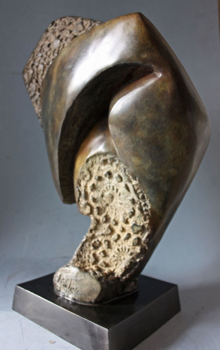 Sculptuur getiteld "codex-1-003.jpg" door Maria Elena Thiery, Origineel Kunstwerk, Metalen