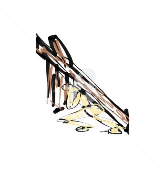 Drawing titled "Christ Bares The Cr…" by Glenn Michael Morley, Original Artwork, Marker