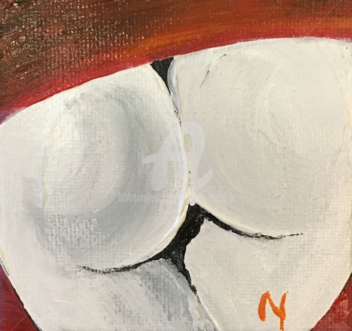 Painting titled "Feminity #2" by Nicole Cecil B, Original Artwork, Acrylic