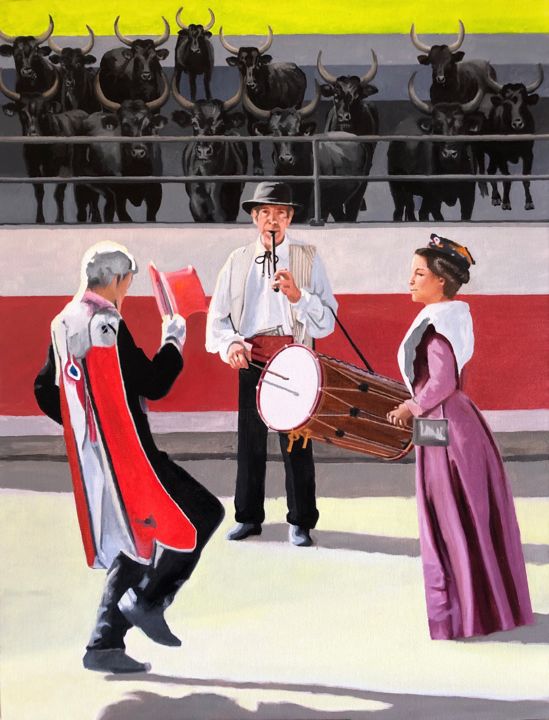 Peinture intitulée "Traditions" par Arnaud Feuga, Œuvre d'art originale, Huile