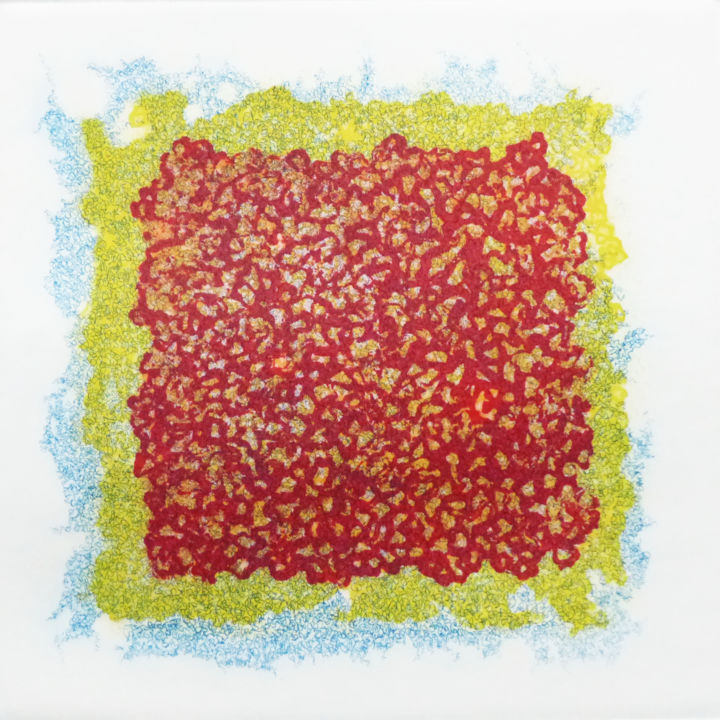Printmaking titled "Variation bleu sur…" by Pascale Aurignac, Original Artwork, Etching