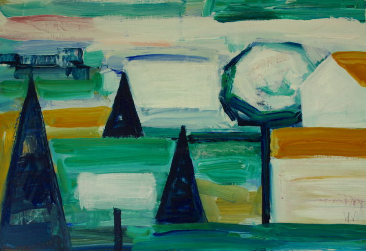 Peinture intitulée "Pyramides. Inspirat…" par Nathalia Chipilova, Œuvre d'art originale, Acrylique