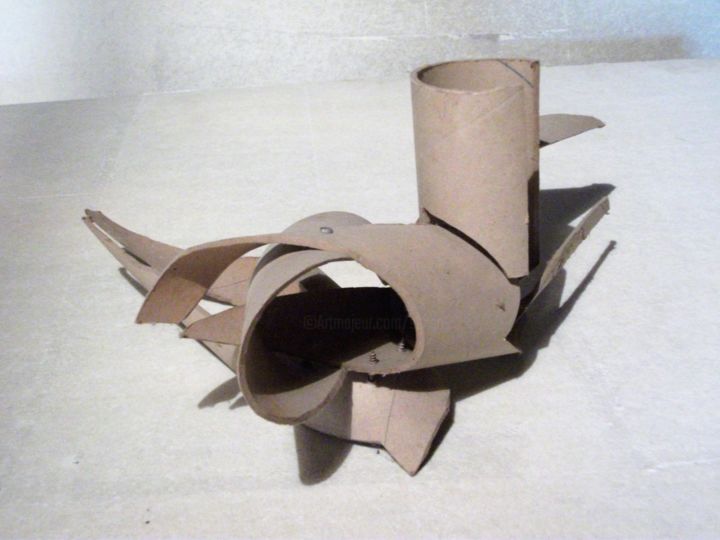 Sculpture intitulée "sculpture abstraite…" par Servin, Œuvre d'art originale, Carton