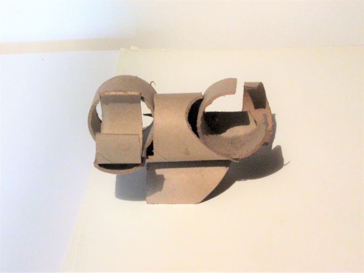 Sculpture intitulée "Sculpture abstraite…" par Servin, Œuvre d'art originale, Carton