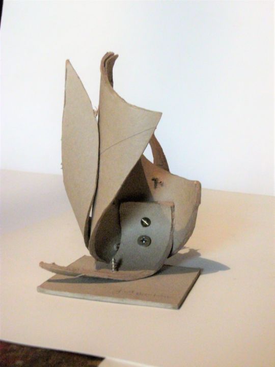 Sculpture intitulée "Sculpture abstraite…" par Servin, Œuvre d'art originale, Carton