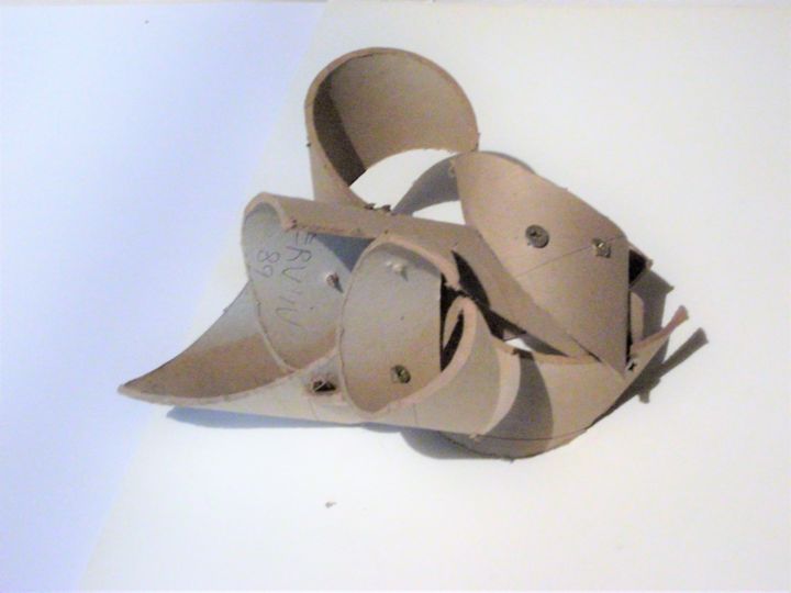 Sculpture intitulée "Sculpture abstraite…" par Servin, Œuvre d'art originale, Carton
