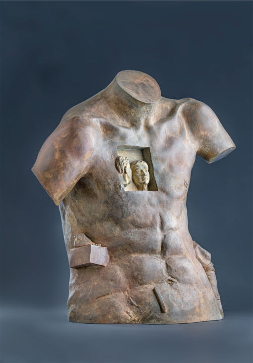 " Roman torso II " 雕塑, 24.4x20.9 in