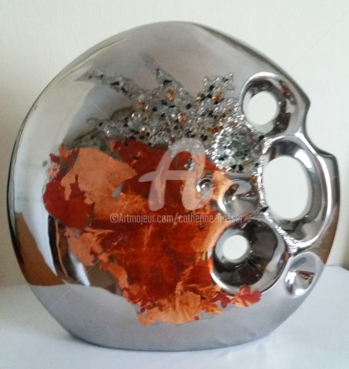 Vase "les bulles" 设计, 9.8x2 in