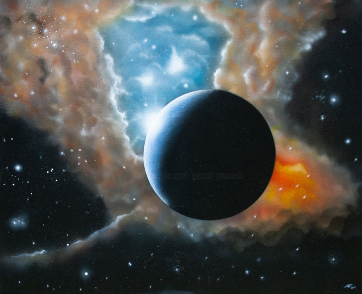 Peinture intitulée "Trantor" par Pascal Genevois, Œuvre d'art originale, Acrylique Monté sur Châssis en bois