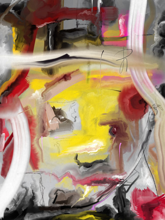 Peinture intitulée "Navigation-3.Limite…" par Retne, Œuvre d'art originale, Autre