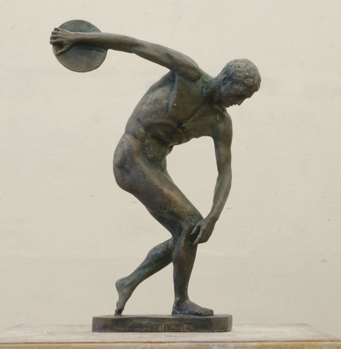 Discobolus 雕塑, 12.2x8.7 in
