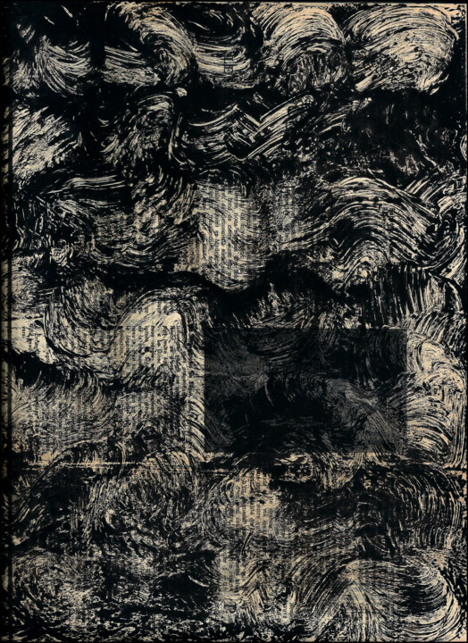 "MONOTYPE NOIR 17" başlıklı Baskıresim Alain Lamy tarafından, Orijinal sanat