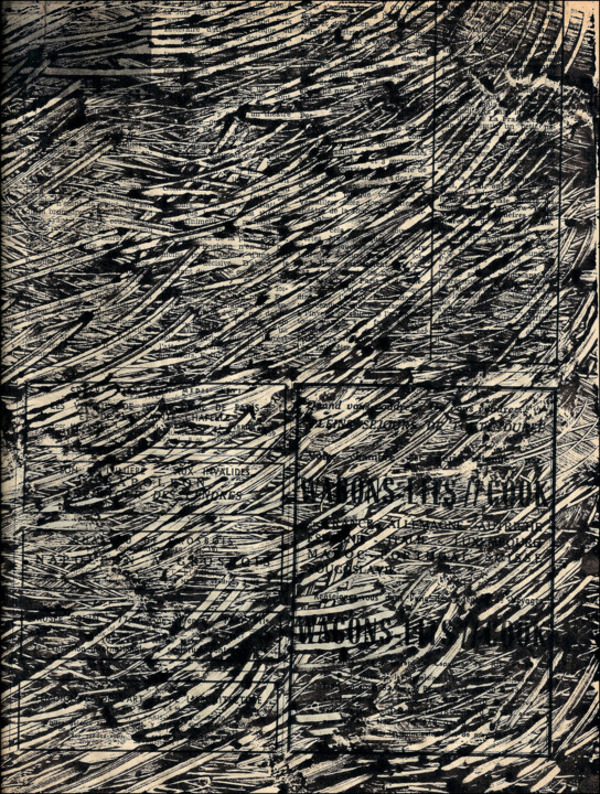 "MONOTYPE NOIR 25" başlıklı Tablo Alain Lamy tarafından, Orijinal sanat