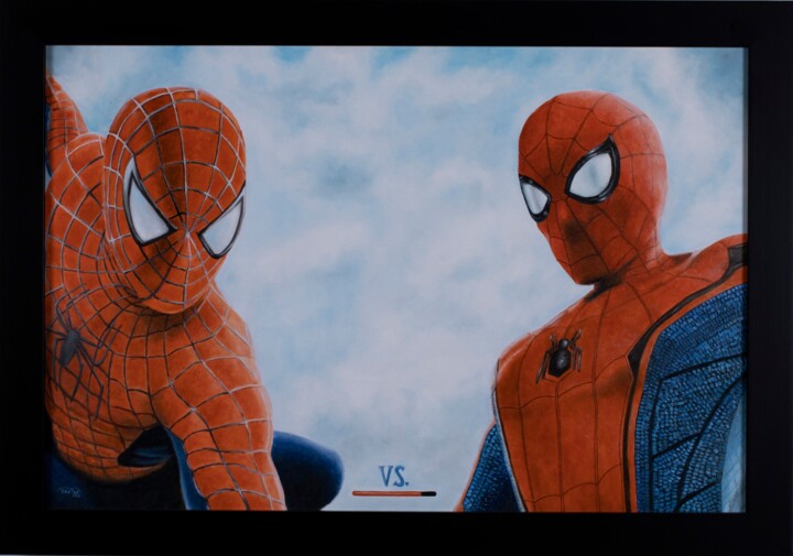 Spider-man - Tobey Maguire vs Tom Holland 绘画, 15.8x23.6 in