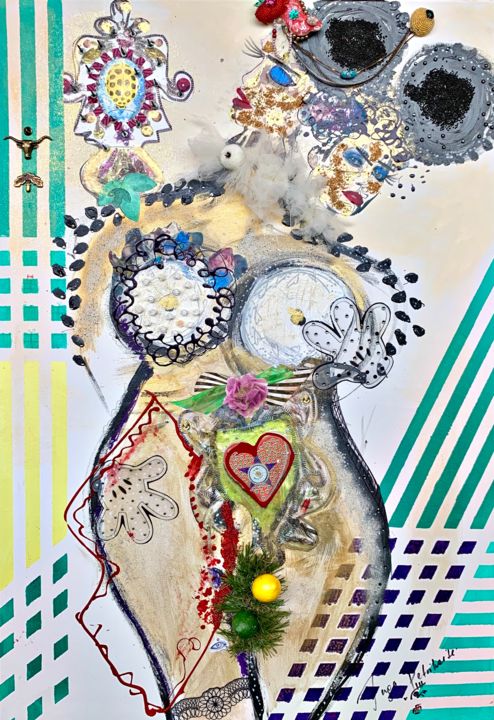 Collages titled "Collage No. 45.jpg" by Inga Petrikaite, Original Artwork