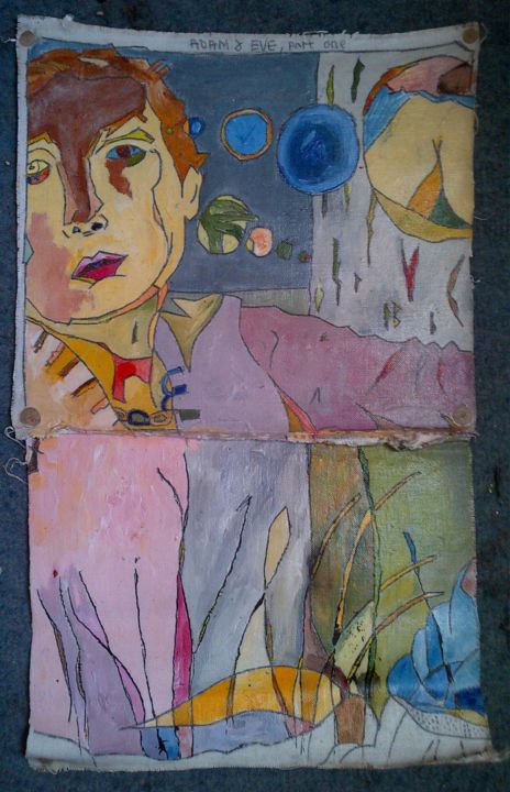 Painting titled "Adam And Eve - Part…" by Gerald Shepherd F.F.P.S., Original Artwork, Acrylic