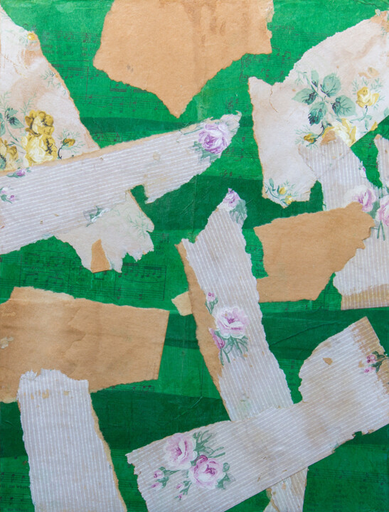 Collages intitulée "There's something I…" par Donald Mcleman, Œuvre d'art originale, Collages Monté sur Panneau de bois