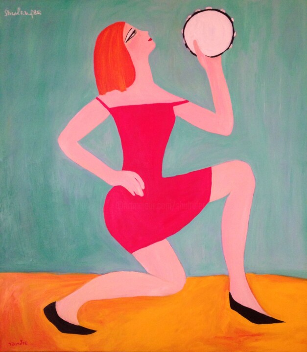 Painting titled "The Dance of Miriam" by Janna Shulrufer, Original Artwork, Oil