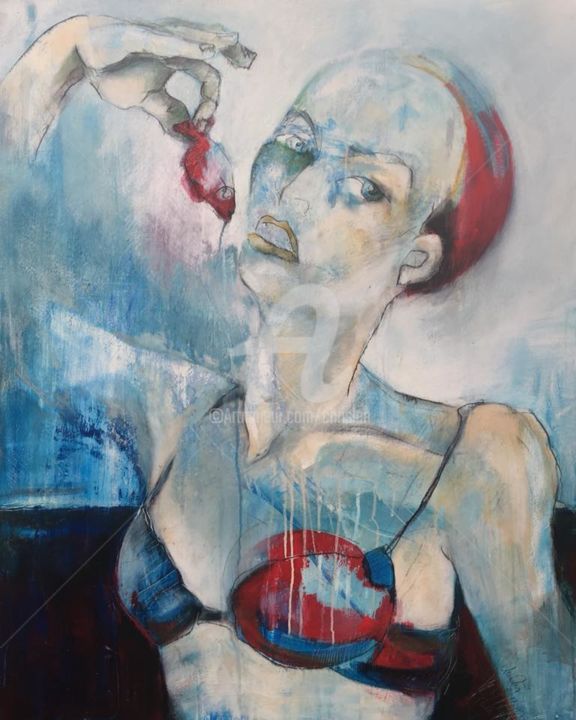 Peinture intitulée "Vénus en avril" par Chrislen, Œuvre d'art originale, Acrylique