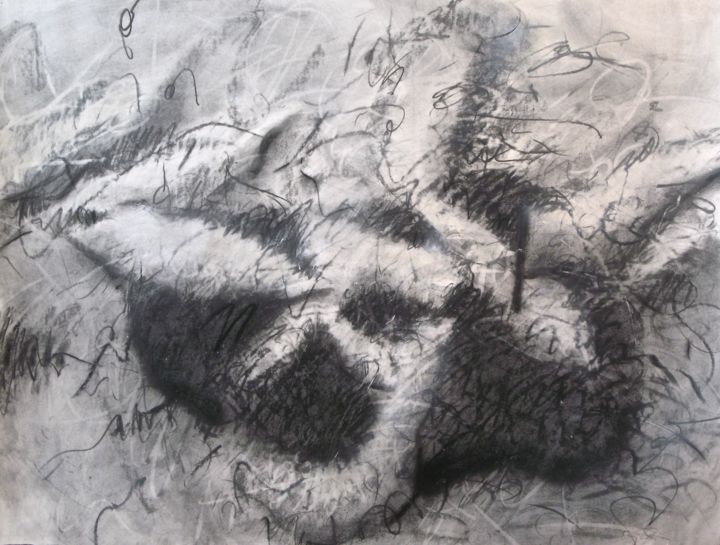 Ζωγραφική με τίτλο "Cloud forms II" από Baruj Salinas, Αυθεντικά έργα τέχνης, Γκουάς